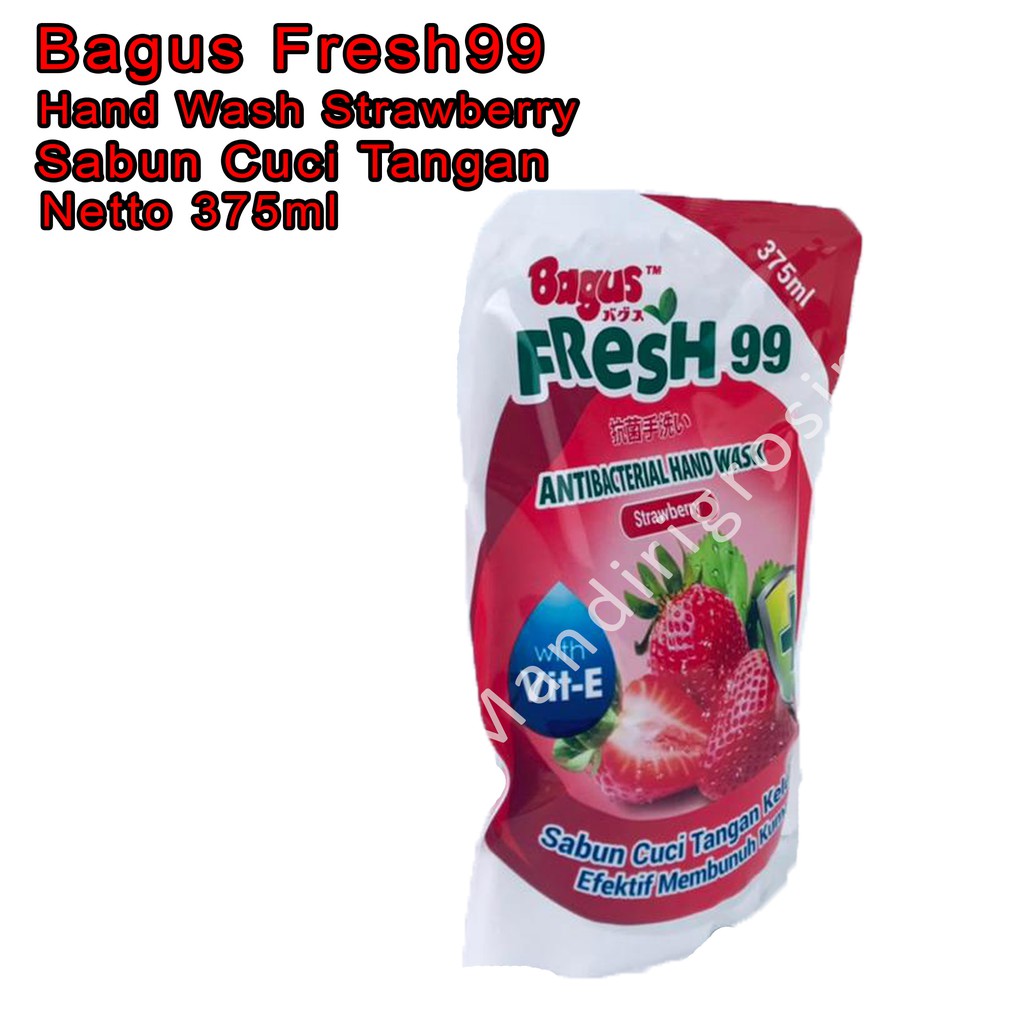 Hand Wash Strawberry *Bagus Fresh99 * Sabun Cuci Tangan * 375ml