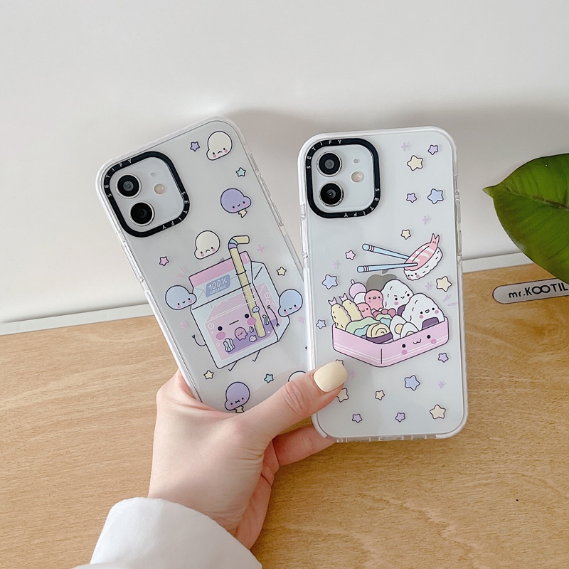 Casing Soft Case Motif Bento &amp; Juice Untuk iPhone 11 / 12 / 13 Promax / 7 / 8 + / X / XR / Xs Max