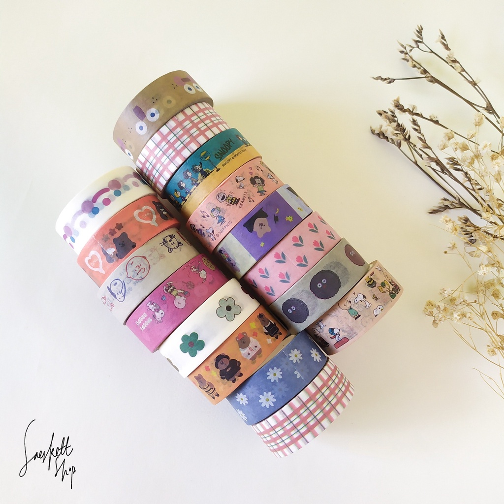 

Cute Washi Tape Character Cartoon Masking Tape Aesthetic Journal Decor Kreatif Scrapbooking Selotip Lucu