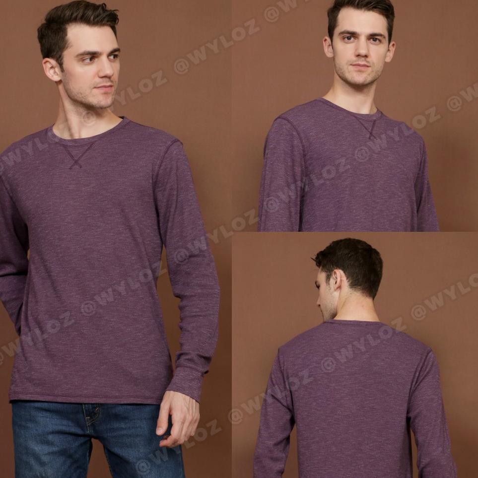 Dqo44 Baju Switer Sweater Crewneck Sweatshirt Lengan Panjang Rajut Cowok Pria Polos Import Ori  °•.¸
