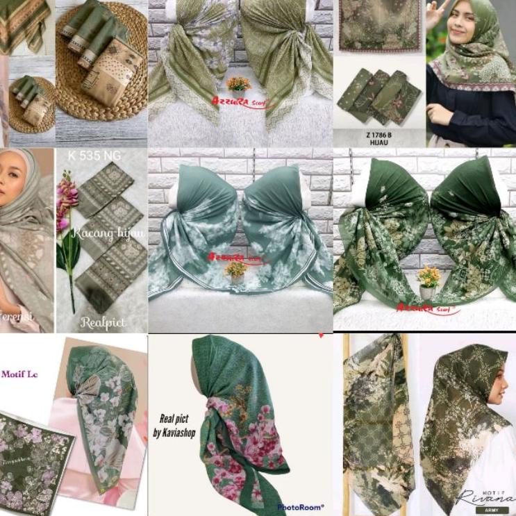 KATALOG 1| Voal Motif Jilbab Motif Hijau Series/Army/Mint/ Hijau Sage/ botol/ pasta/lemon ‣ Pmt31au2