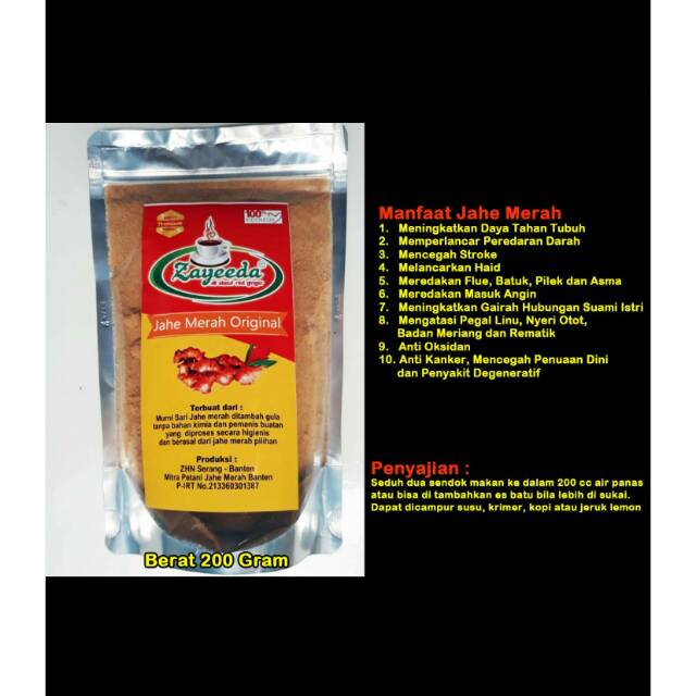 

Jahe merah original