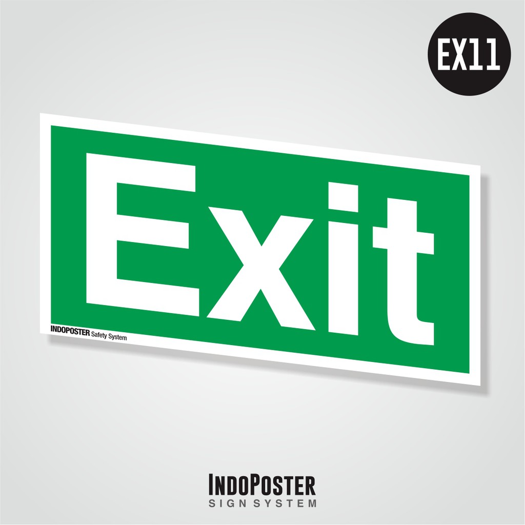 

Stiker Label K3 Safety Sign Emergency Tanda Pintu Exit Darurat