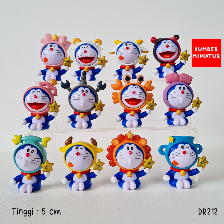 Doraemon Set Figure Cosplay Twelve Zodiac 12 Zodiak