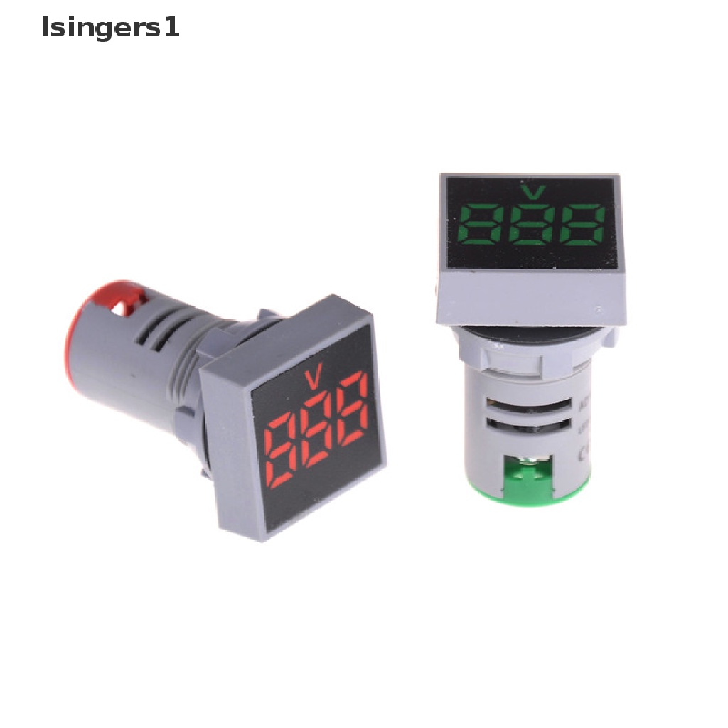 (lsingers1) Panel Voltmeter Digital LED 22MM AC12-500V Bentuk Persegi