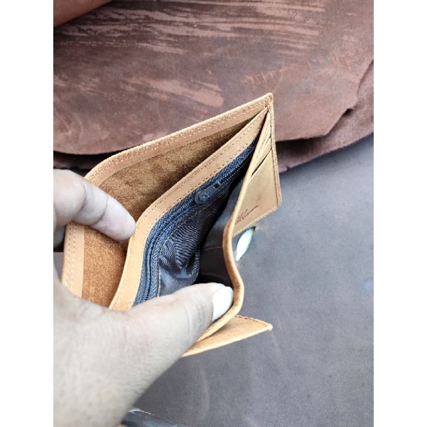 Dompet Pria 100% Kulit Asli Model Lipat Casual