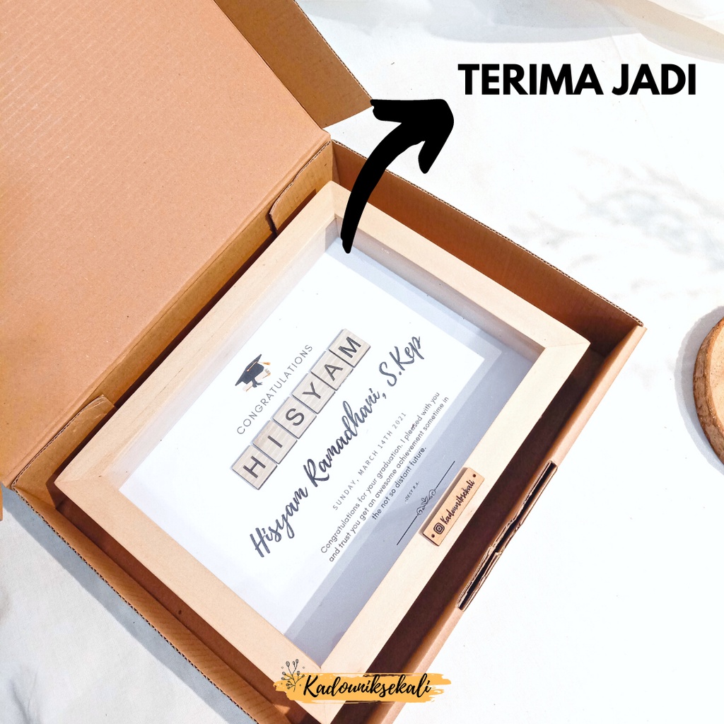 Kado Ulang Tahun Hadiah Wisuda Engagement Tunangan Kado Pernikahan Kenang Kenangan Anniversary Scrabble Frame