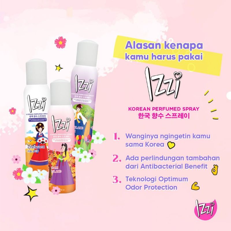 IZZI Korean Perfumed Spray 150ml/Izzi Parfum Korea/Izzi Parfum Spray/Izzi Body Mist Korea/Izzi Korea