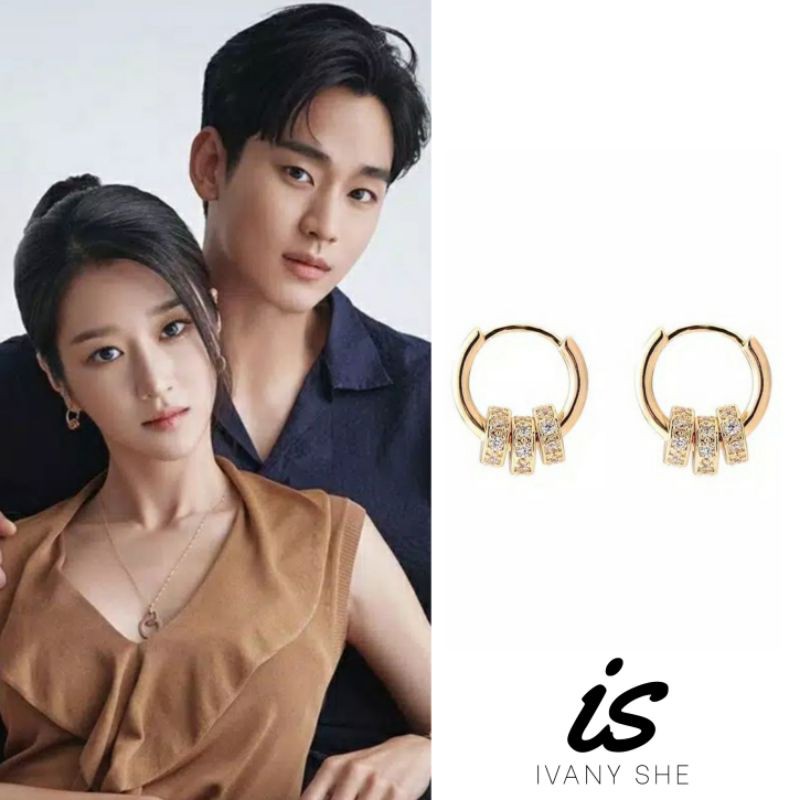 Premium Quality Anting fashion korea import aksesoris pesta perhiasan wanita earring giwang emas bkk