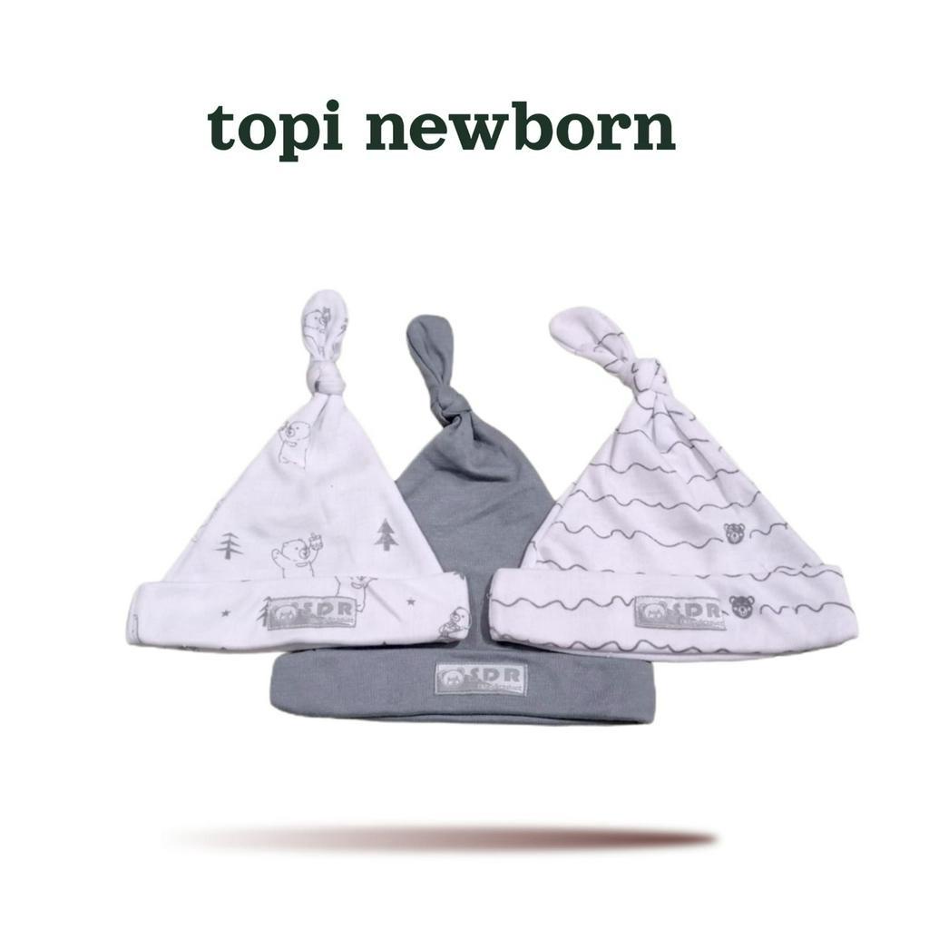 Topi Kupluk Bayi Baru Lahir Topi Bayi 0 - 3 Bulan Mix Motif