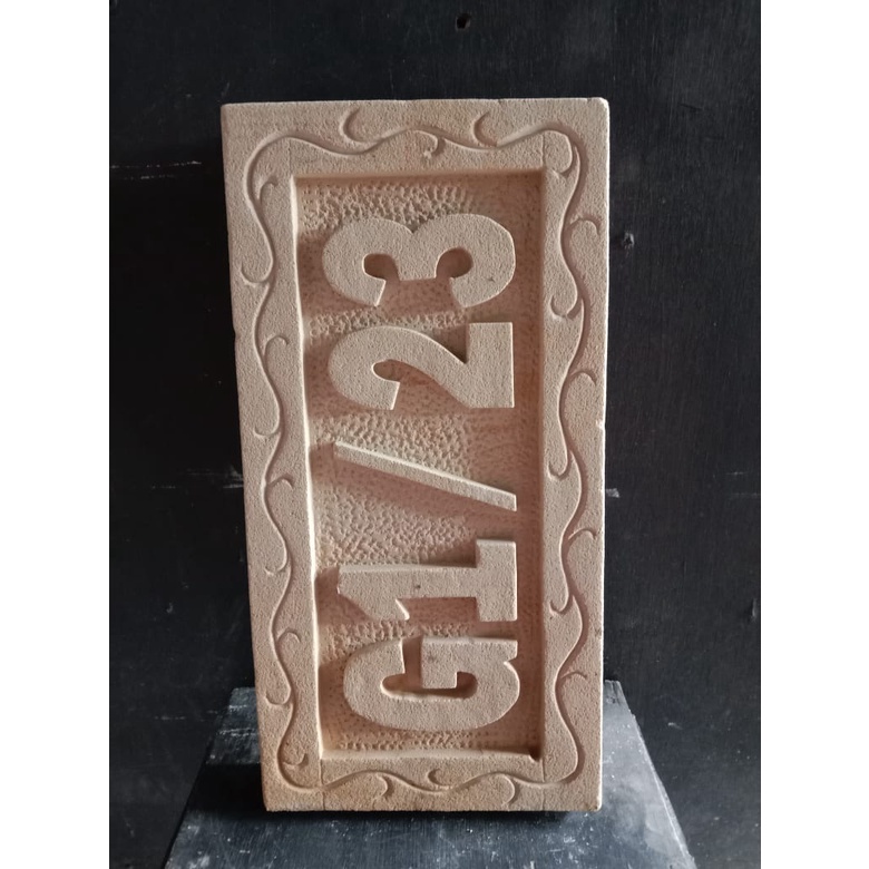 No Rumah Paras Ukir / Ornamen Nomer Rumah Custom