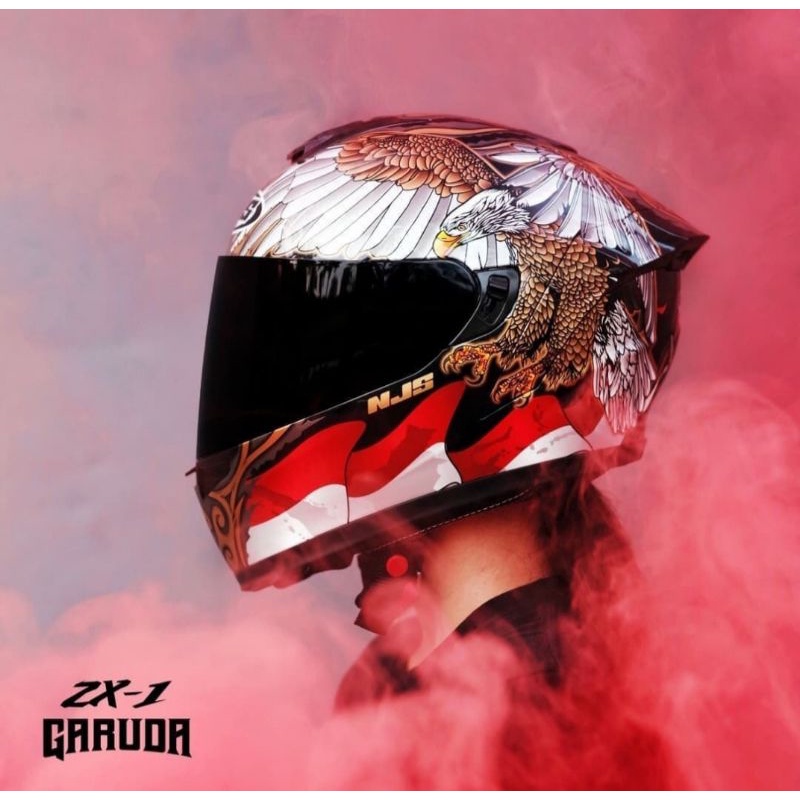 HELM NJS ZX 1 MOTIF GARUDA ORIGINAL