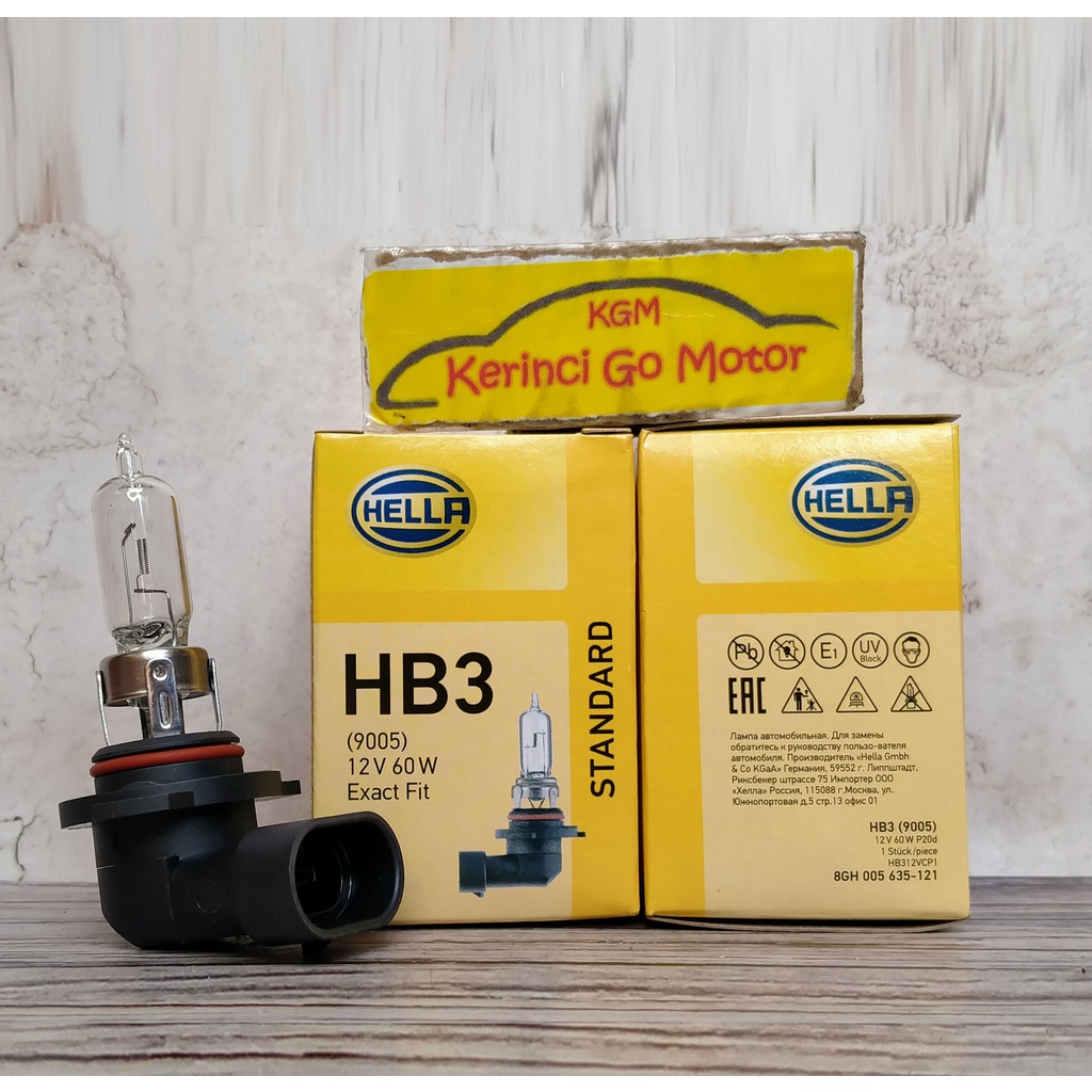 HELLA BOHLAM LAMPU HALOGEN HB3 12V 60W 8GH 005 635 121