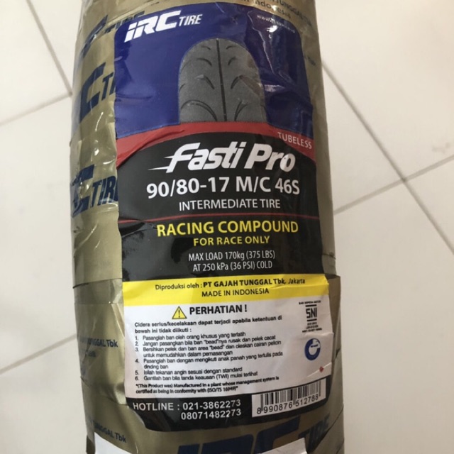 BAN LUAR TUBLES IRC (Fasti Pro) 90/80-17