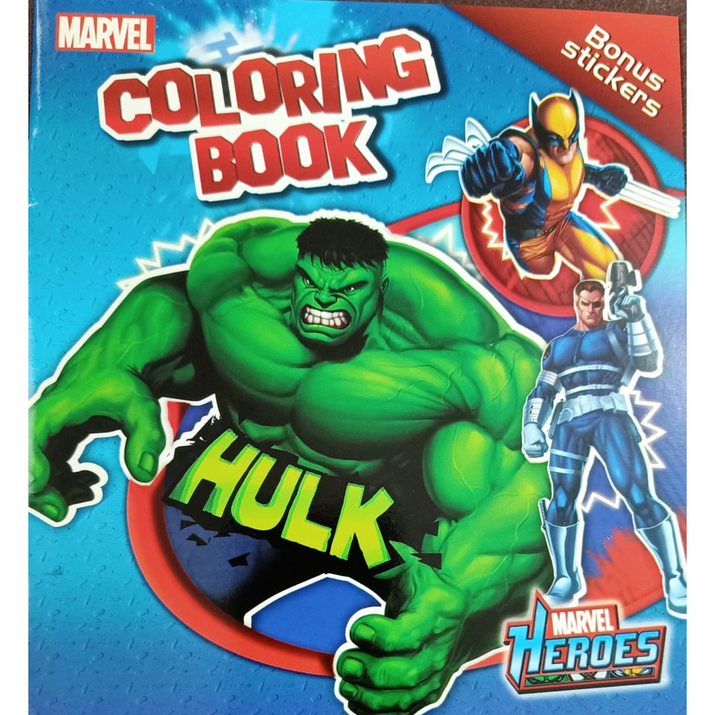 Buku Mewarnai Coloring Book Marvel Heroes Hulk Buku Kecil Shopee Indonesia