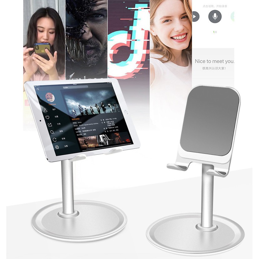 STAND Tablet Ipad HP Gadget Meja Aluminium