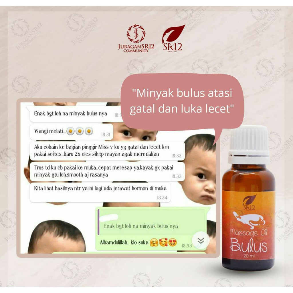 Minyak Bulus Skincare Bpom SR12 Perawatan Kecantikan Wajah Kosmetik Obat Jerawat Kusam Strechmark