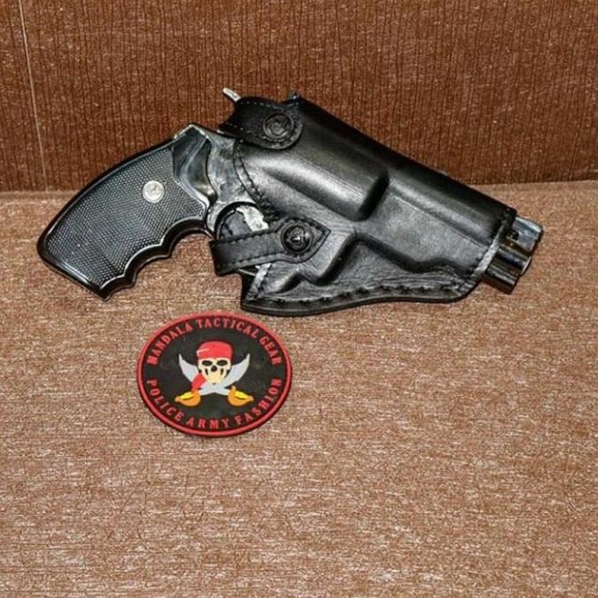 Sarung Senjata Revolver - Holster Kulit Asli Revolver 2 Inci / 4 Inchi