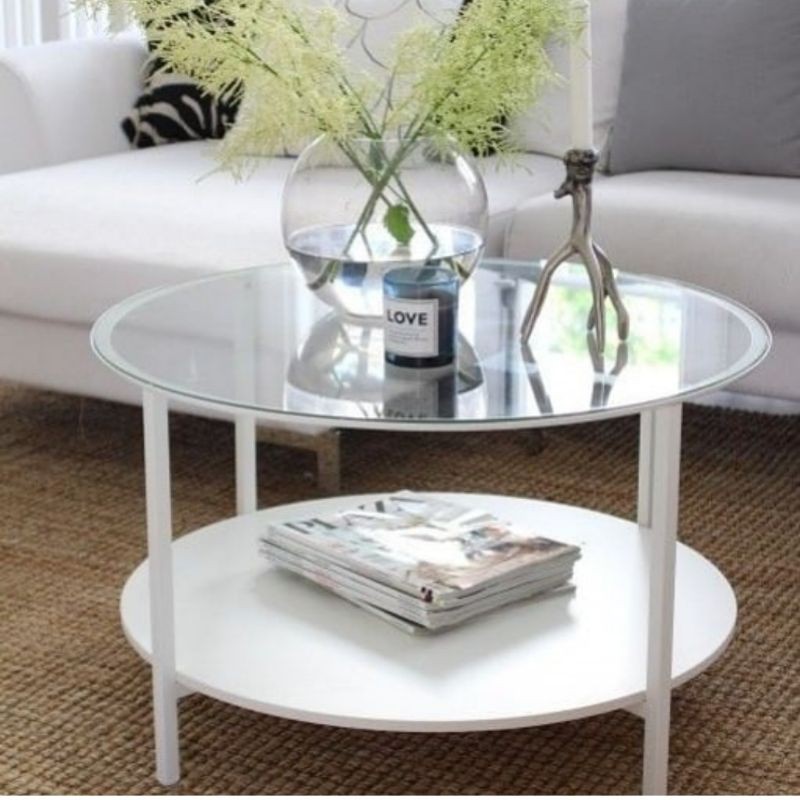 Meja Kaca Ruang Tamu Meja Sofa Meja Bulat