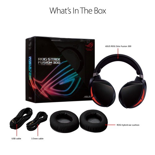 Asus ROG Strix Fusion 300 Virtual 7.1 LED Gaming Headset with Mic