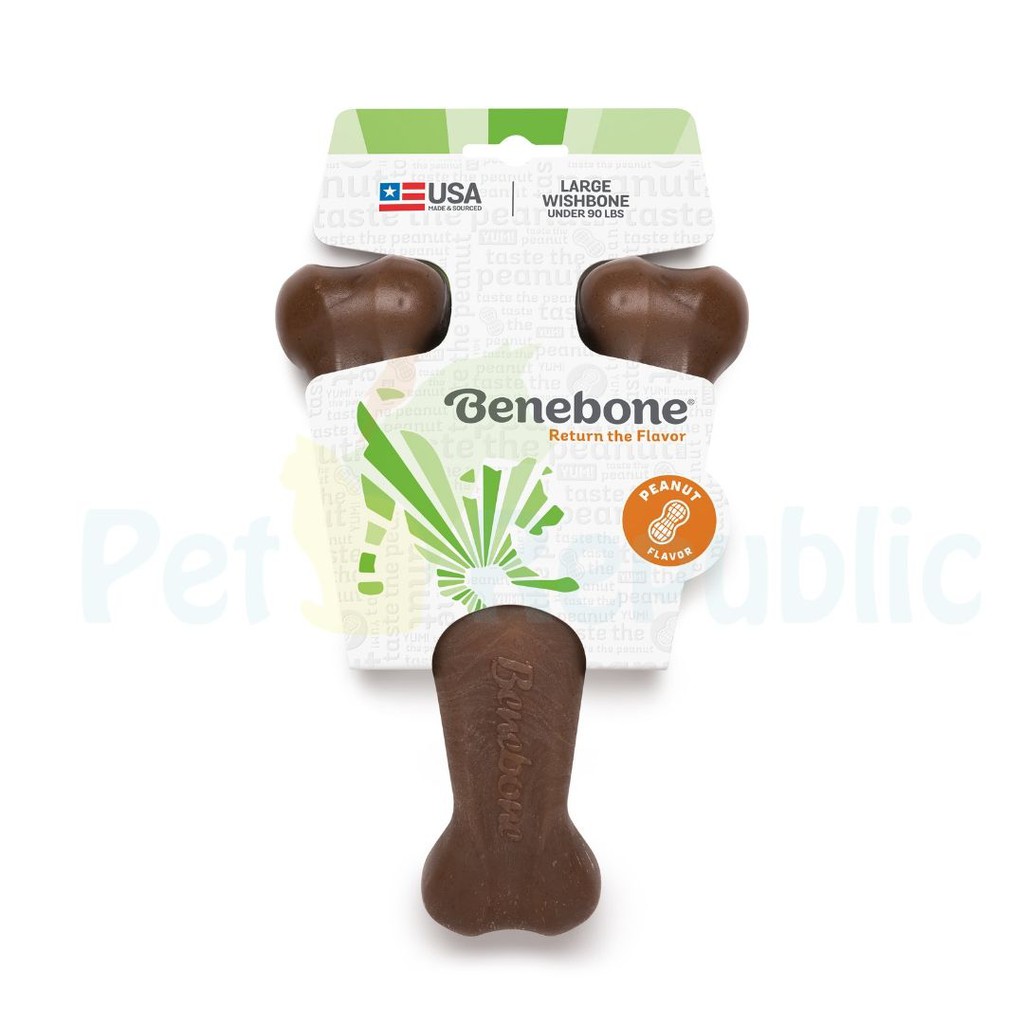 

BENEBONE Mainan Anjing Natural Wishbone Peanut Large