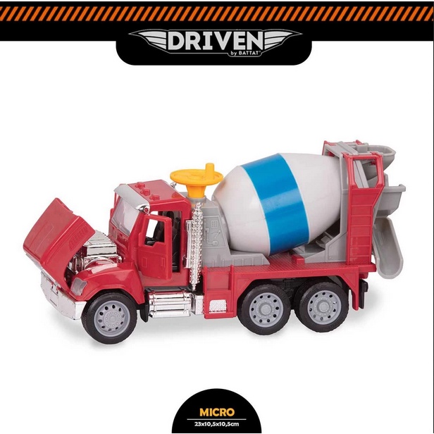 DRIVEN BY BATTAT Micro Series Micro Cement Mixer Truck Mainan Anak