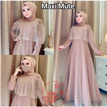 Gamis Remaja Set Hijab Premium Mosscrepe Terbaru | dewasa busui syari modern putih 019 Sabyan pesta