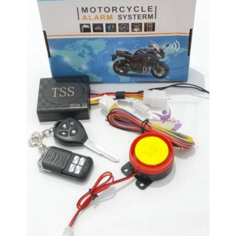 Alarm motor remote starter alarm motorcycle alarm system silent model pakai anak kunci seperti kunci