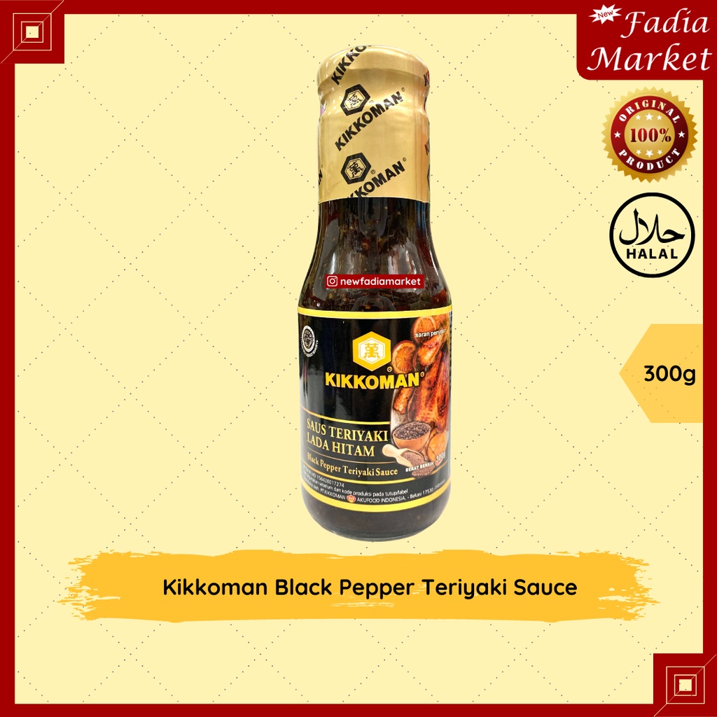 

Kikkoman Black Pepper Teriyaki Sauce (Saus Teriyaki Lada Hitam) 300g