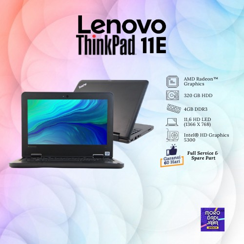 OBRAL Lenovo ThinkPad 11E M-5Y10c | Ram 4GB | 320GB HDD | LAYAR 11,6