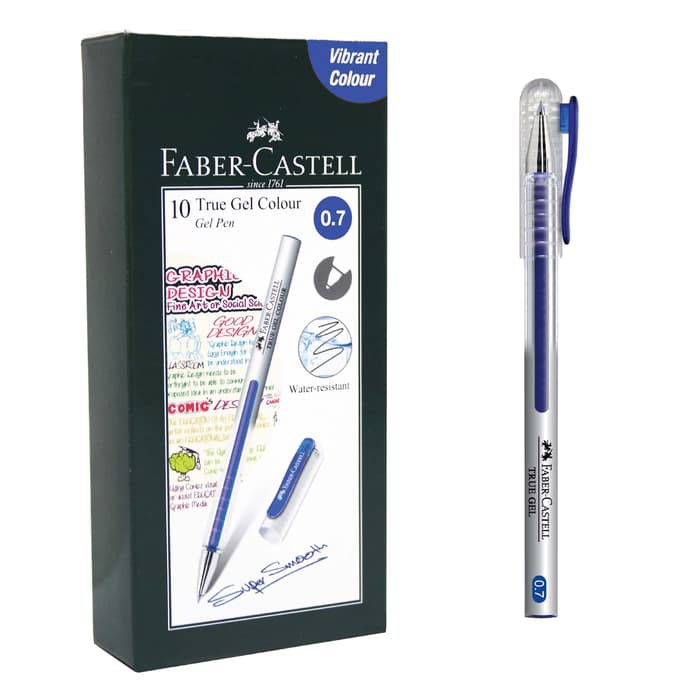 

JUAL FABER-CASTELL TRUE GEL PEN -- MIDNIGHT BLUE INK 0.7 MM