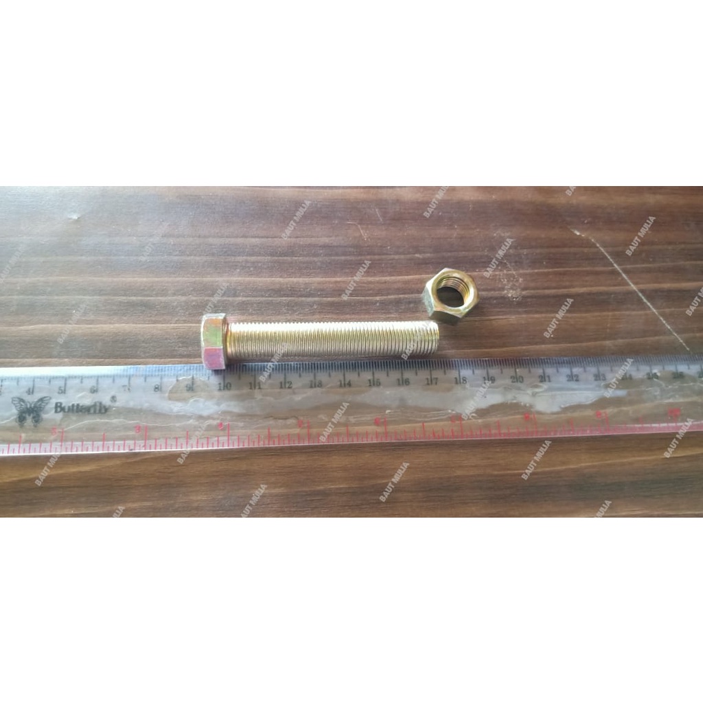 BAUT MUR M8X70 KUNING 7CM BMK KUNCI 12