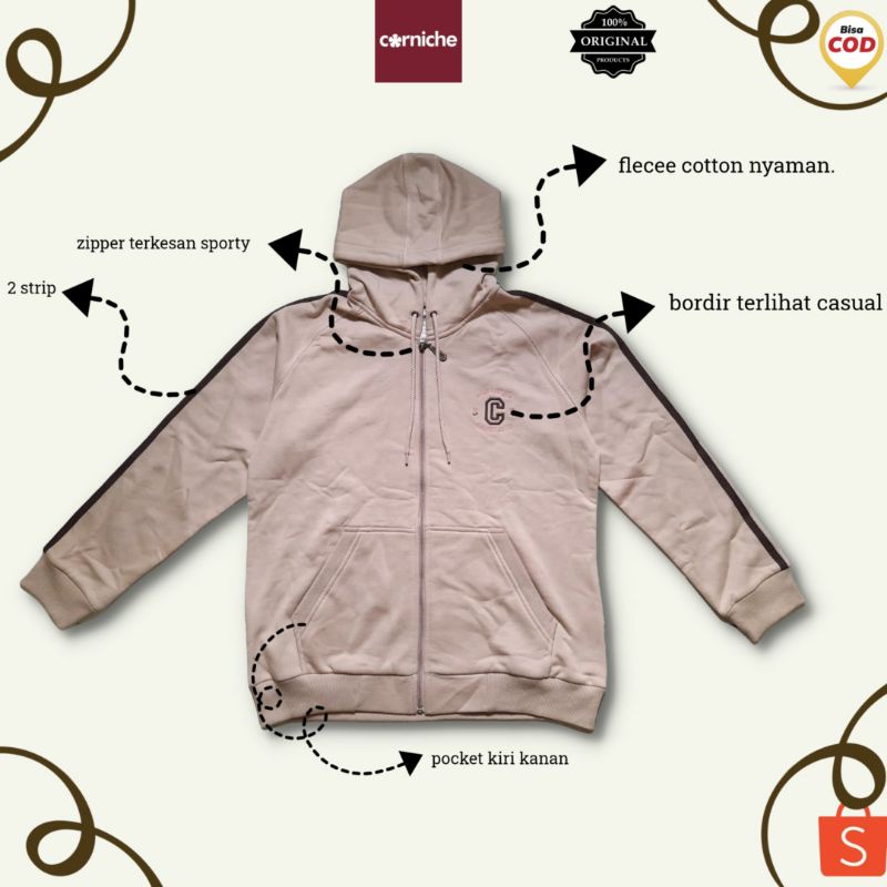 JAKET STRIPE , JAKET CORNICHE , JAKET CASUAL , JAKET WANITA MURAH , JAKET MUSIM DINGIN