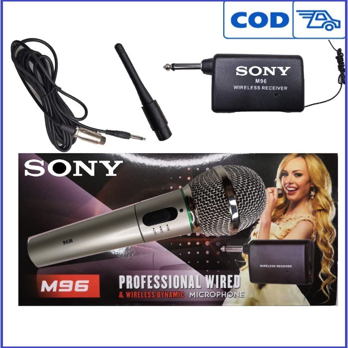 Sony mic M96/781 Microphone Bisa wireless dan kabel 2IN1