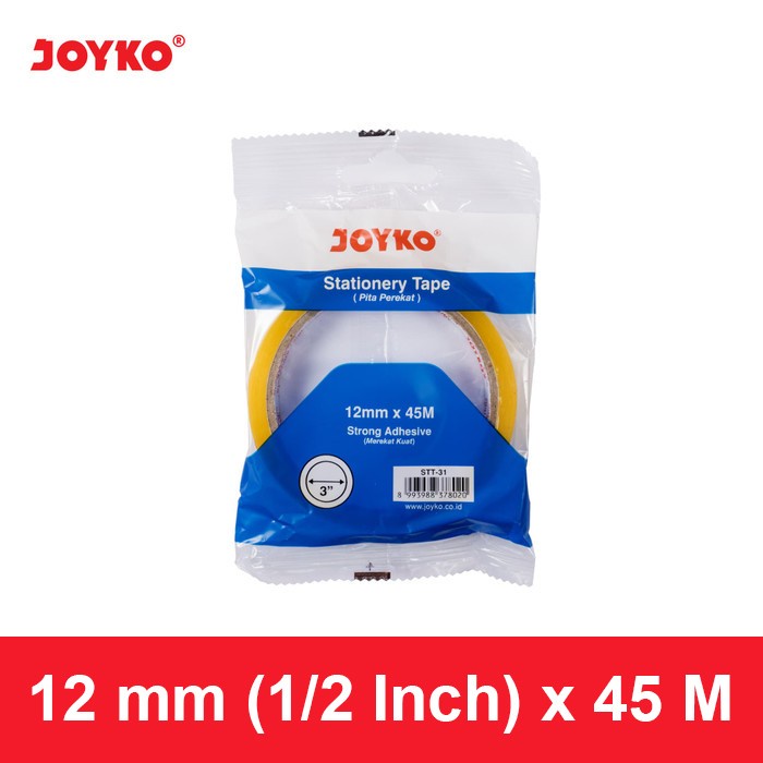 

Isolasi Selotip Stationery Tape Joyko STT-31 12 mm / 1/2 Inch x 45 m