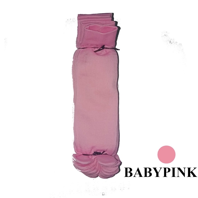 Kaos Kaki Jari Jempol Polos Varian Warna Lusinan-BABY PINK