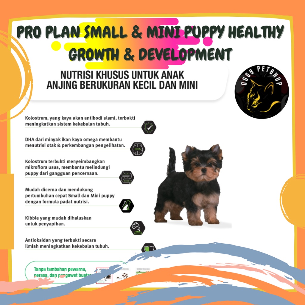 PRO PLAN PUPPY SMALL &amp; MINI HEALTHY GROWTH &amp; DEV PROPLAN Makanan Anjing Freshpack 2.5Kg