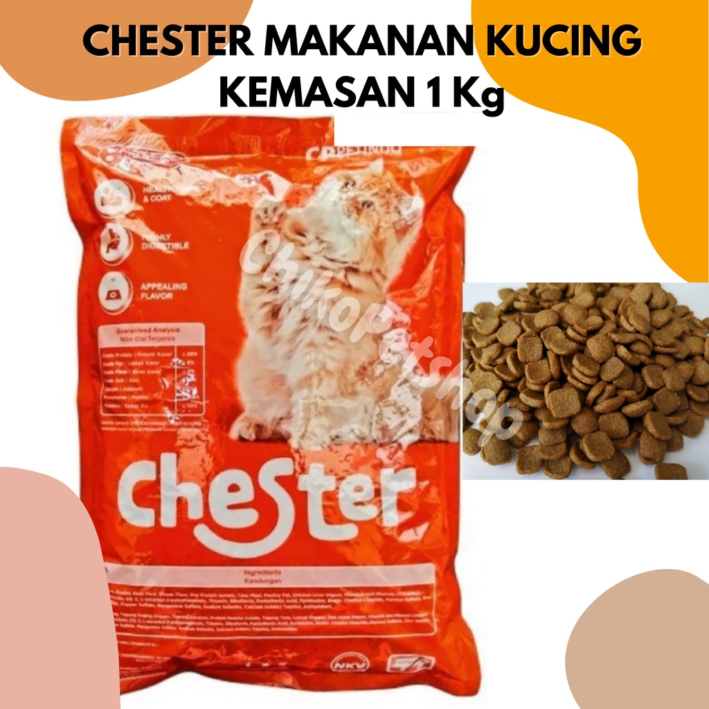 Makanan Kucing CHESTER CAT FOOD Kemasan 1 Kg