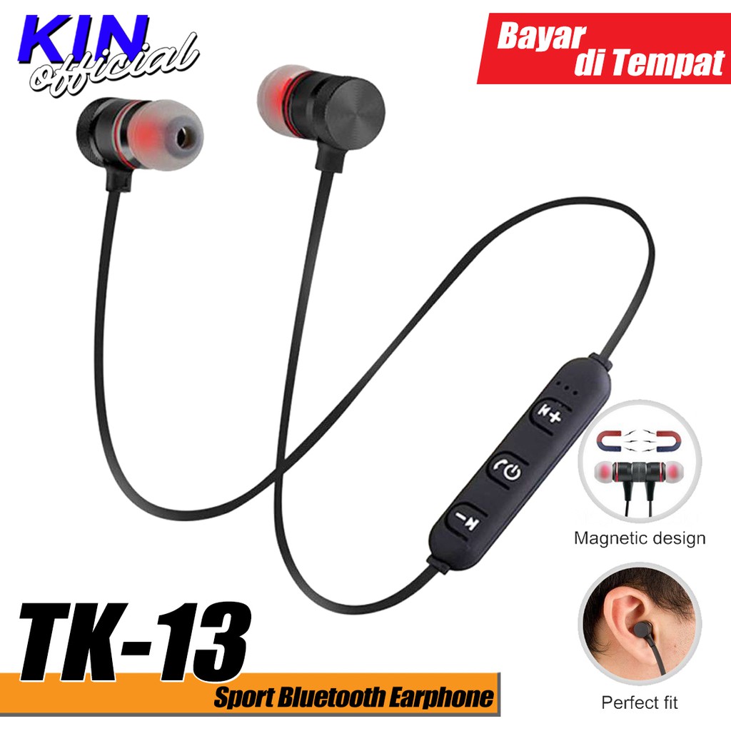 KIN sport bluetooth headset earphone wireless magnetic M9 TK-13