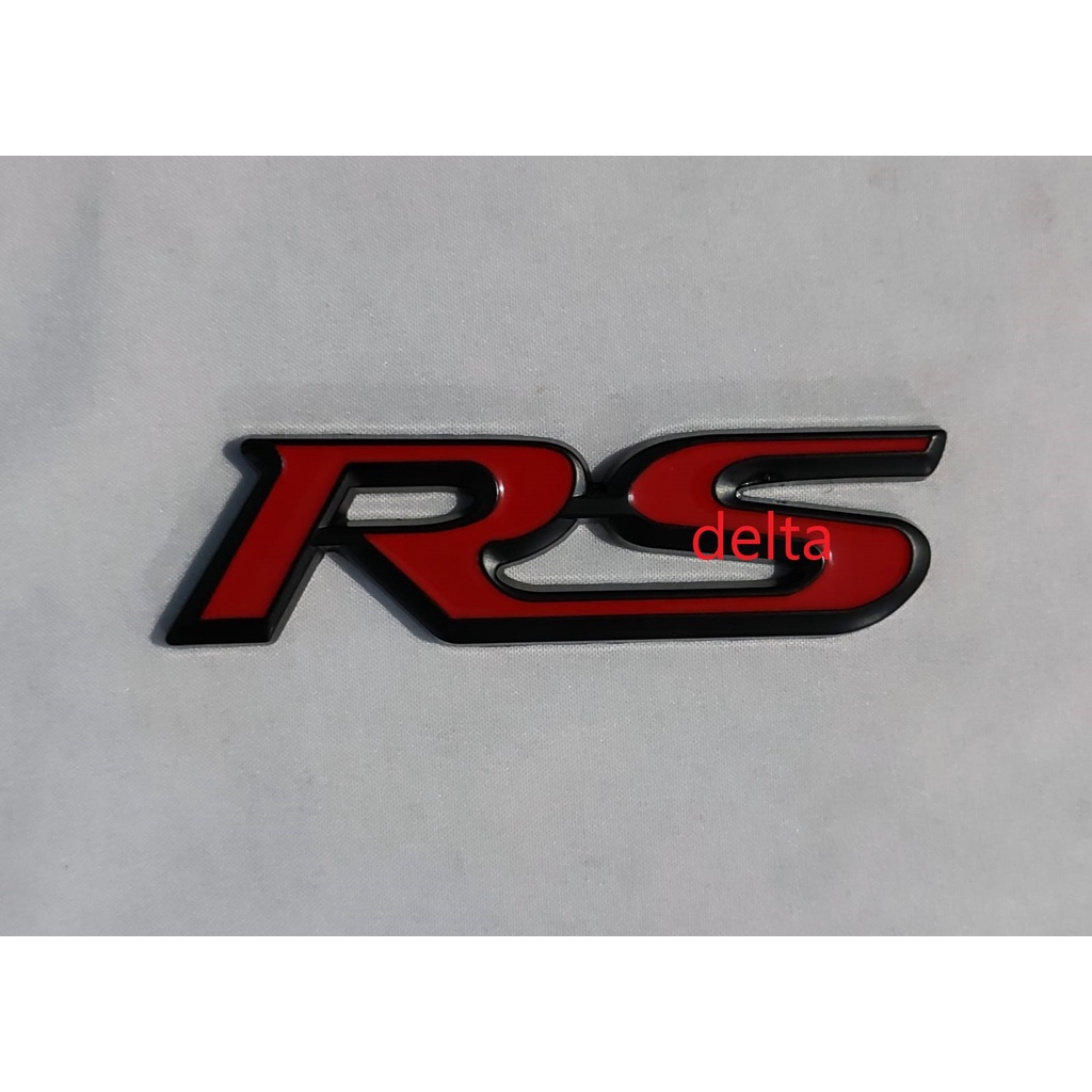 Logo/Emblim RS Merah list Hitam, Honda (besi)