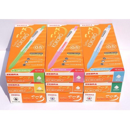 

Pulpen: Zebra Kokoro Warna 0.5 (10 warna)