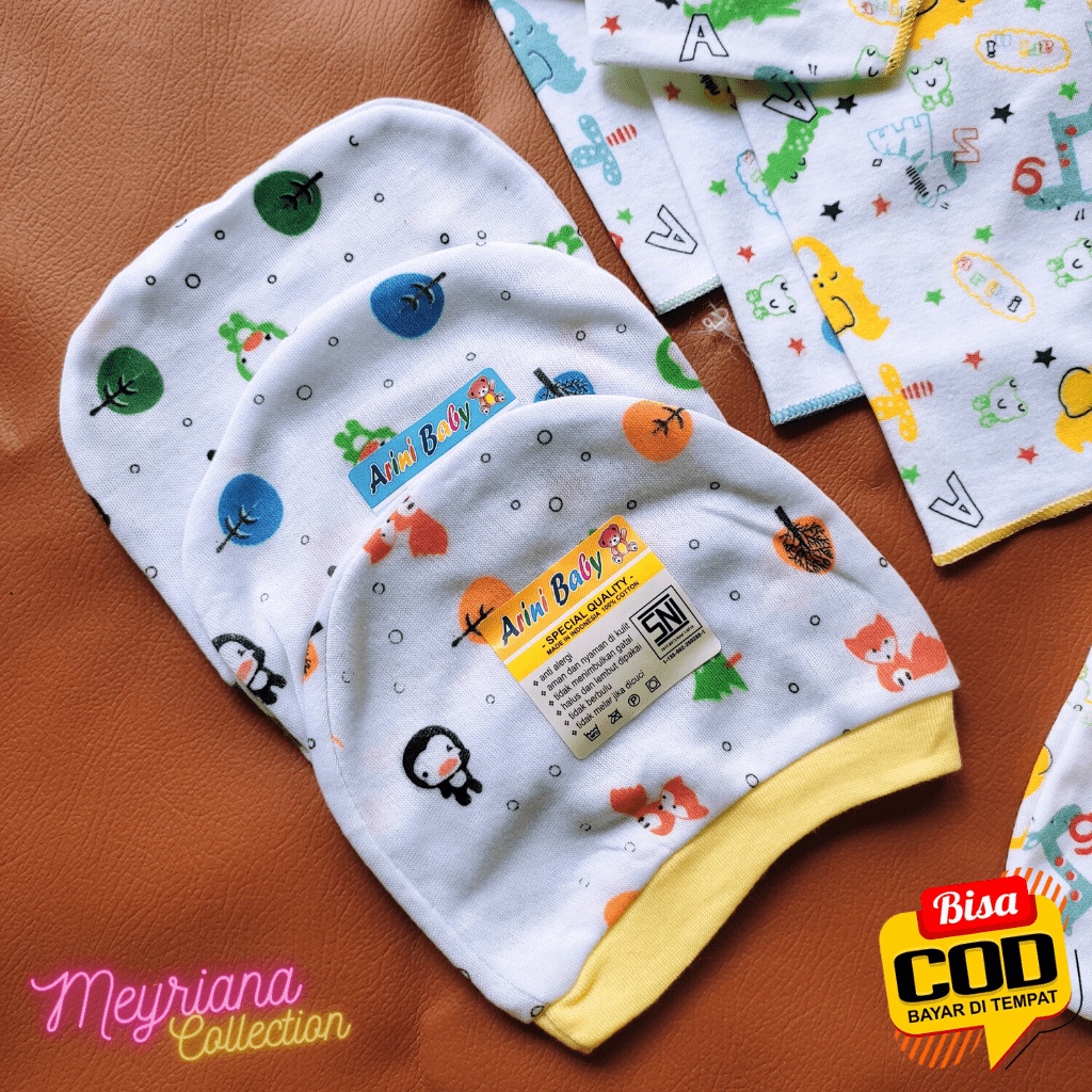 Kualitas SNI - 9 PCS Baju Bayi Panjang Celana Panjang Kaki Tertutup Dan Topi Bayi Baru Lahir Special Quality