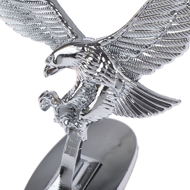 {LUCKID}Car Front Cover Chrome Hood Ornament Badge 3D Emblem Angel Eagle For Auto Car