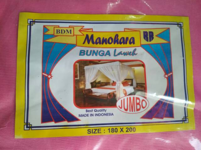 Kelambu manohara polos ukuran 180×200