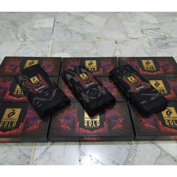 Sarung Hitam Mangga Kembang