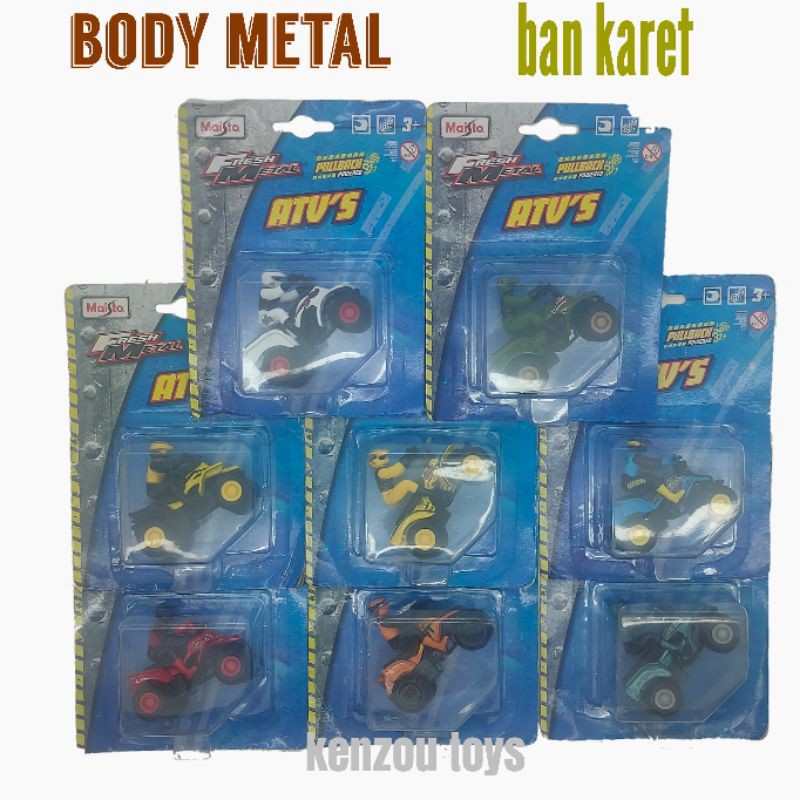 Diecast Motor Gunung ATV'S Fresh Metal Pullback