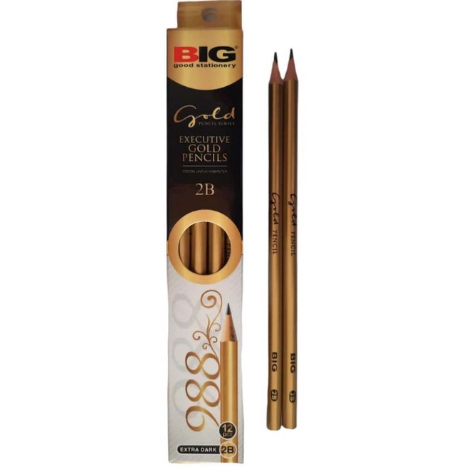 

PENSIL 2B BIG | GOLD | 1 PAK ISI 12