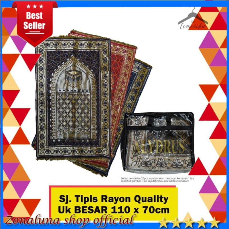 Sajadah Turki Turkey Sajadah Tipis ALYDRUS BESAR Ukuran Dewasa 70x110cm Sajadah Tebal/ Sajadah