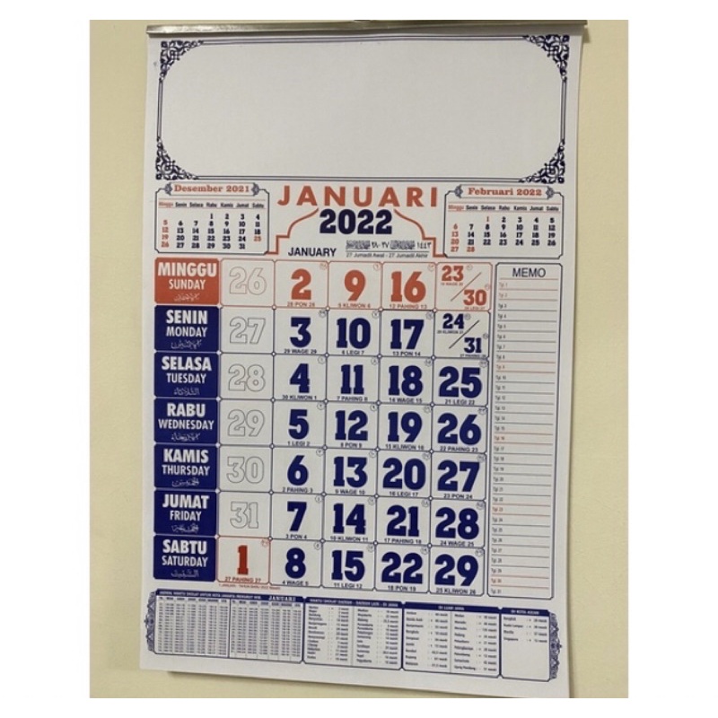 

KALENDER DINDING / KALENDER 2022