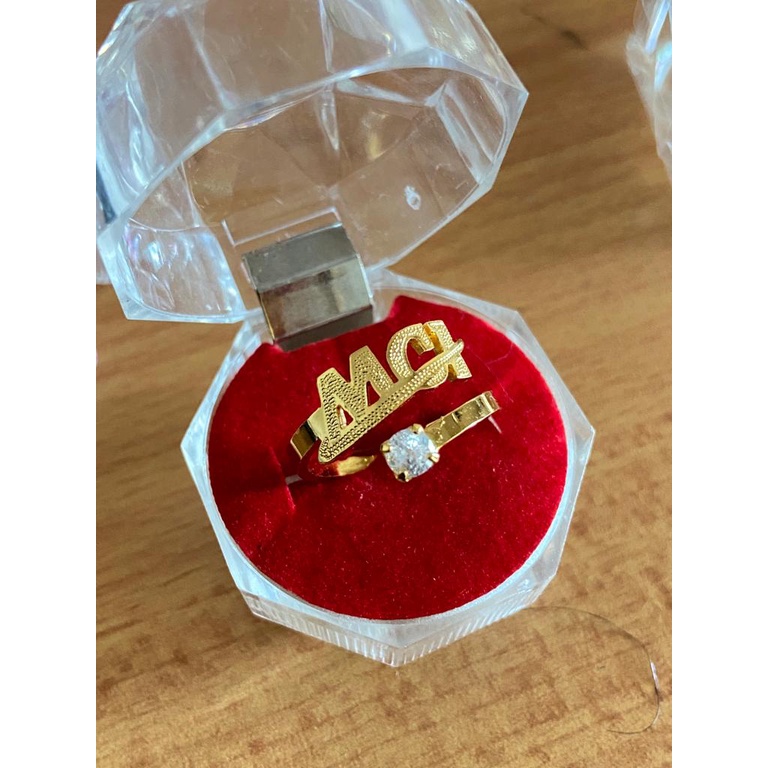 Cincin mci lapis emas titanium dan bisa cetak nama mu sendiri